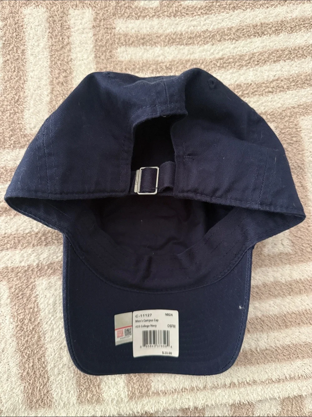 Kids Michigan Cheerleading Navy Baseball Cap with Yellow Embroidery